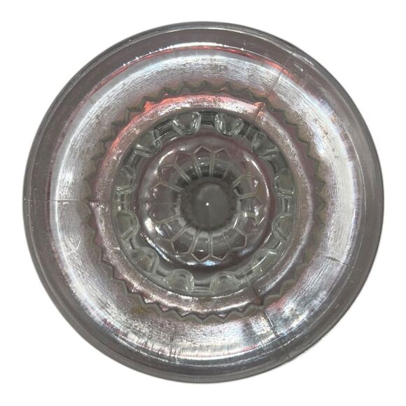 King's Crown Ruby Red Glass Thumbprint Footed Bowl Candy Dish Vintage - Picture 5 of 6